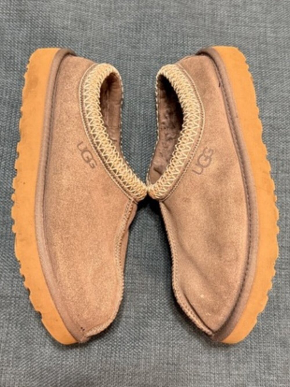 UGG Tasman slippers Women's Size 9 Grey Tan Slip-on Style 5955 - Picture 6 of 13